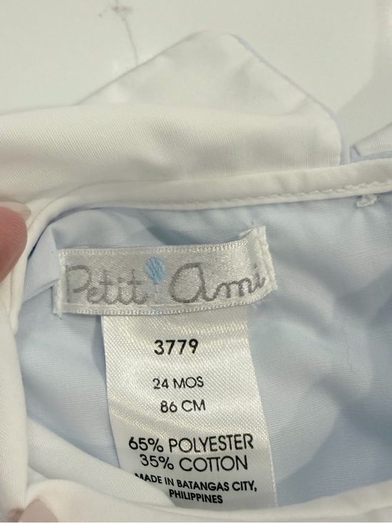 Petit Ami Baby Boys Light Blue Smocked Bunny Short Romper 24 Months Easter - Picture 6 of 6